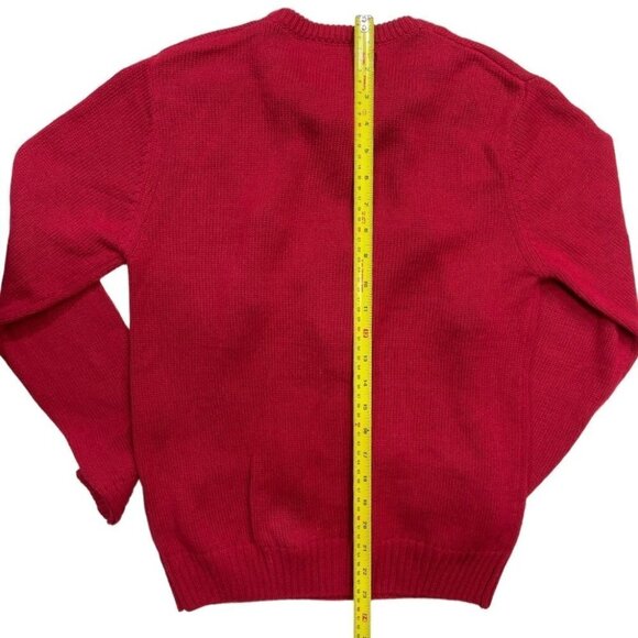 UGLY CHRISTMAS SWEATER Women's Small Red‎ Sweater Embellished Crew Neck Bells - Picture 11 of 14